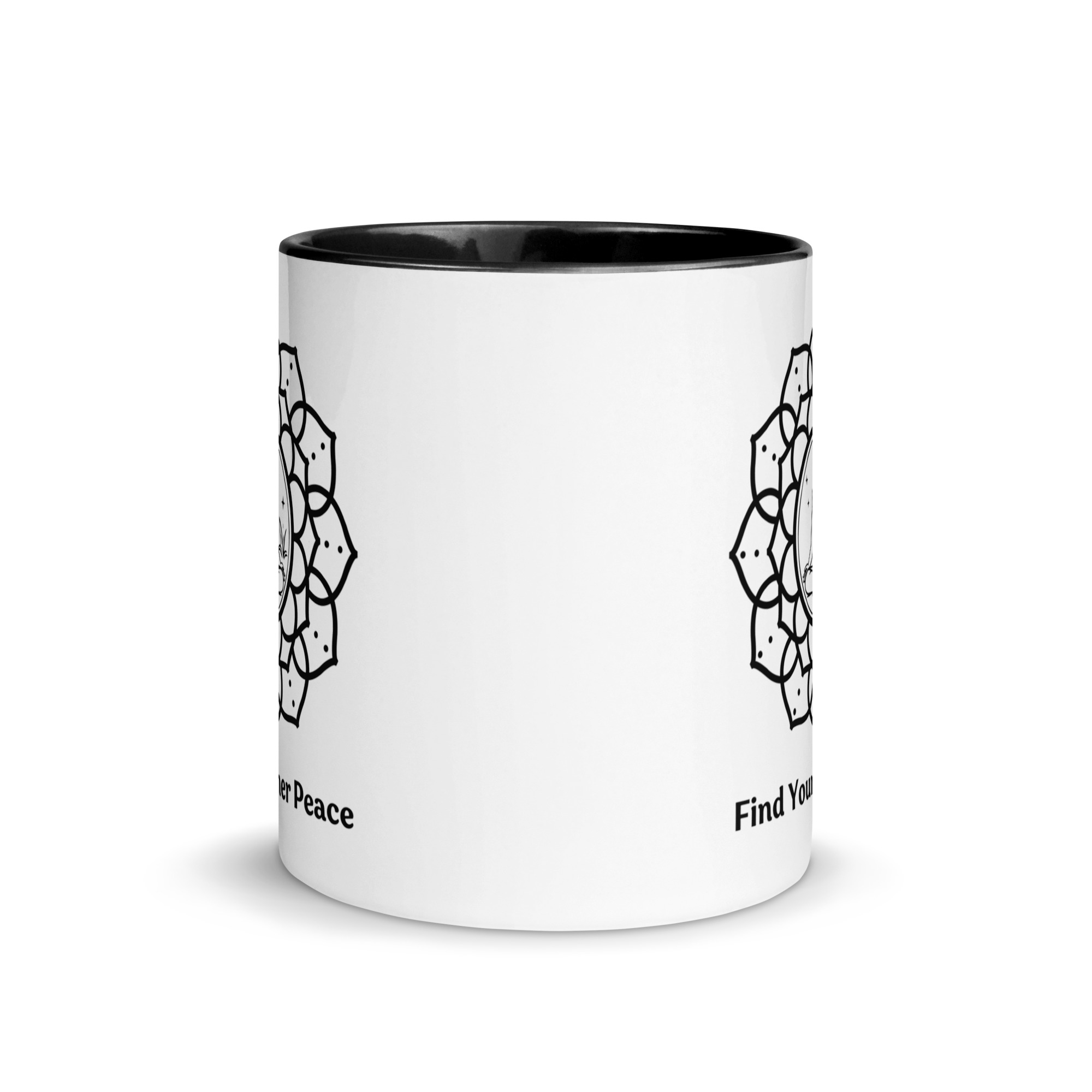 Find Your Inner Peace Coffee Mug Black Front