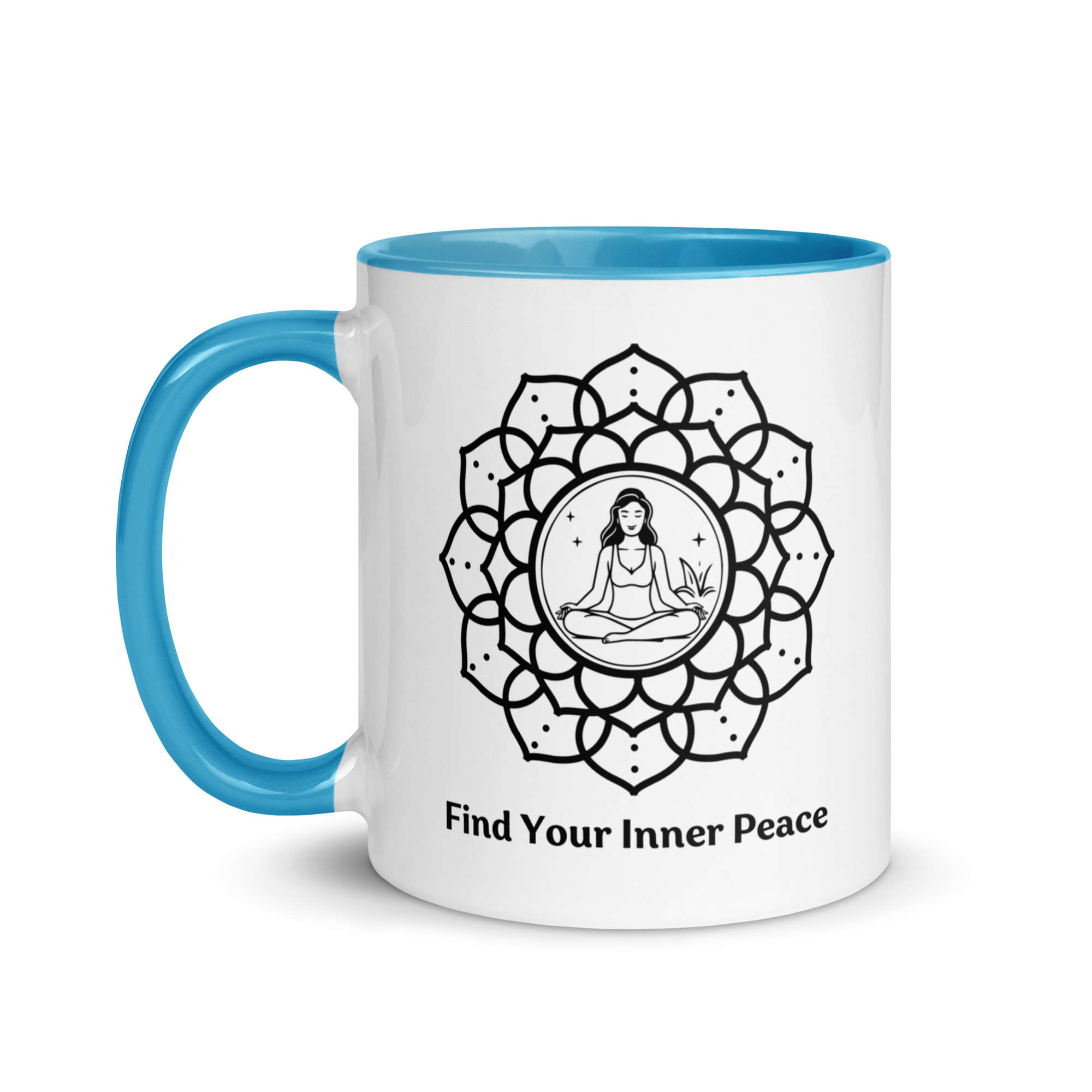 Find Your Inner Peace Blue Color Mug