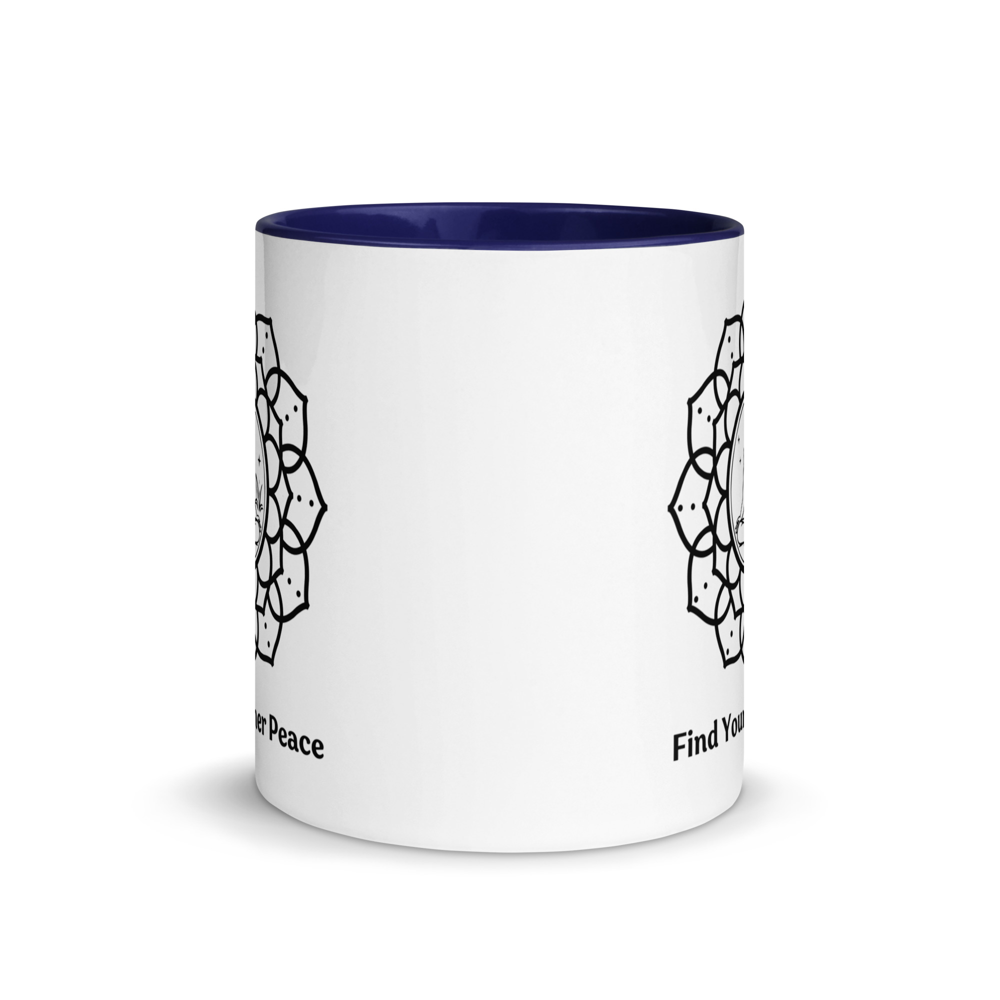 Find Your Inner Peace Coffee Mug Blue Front