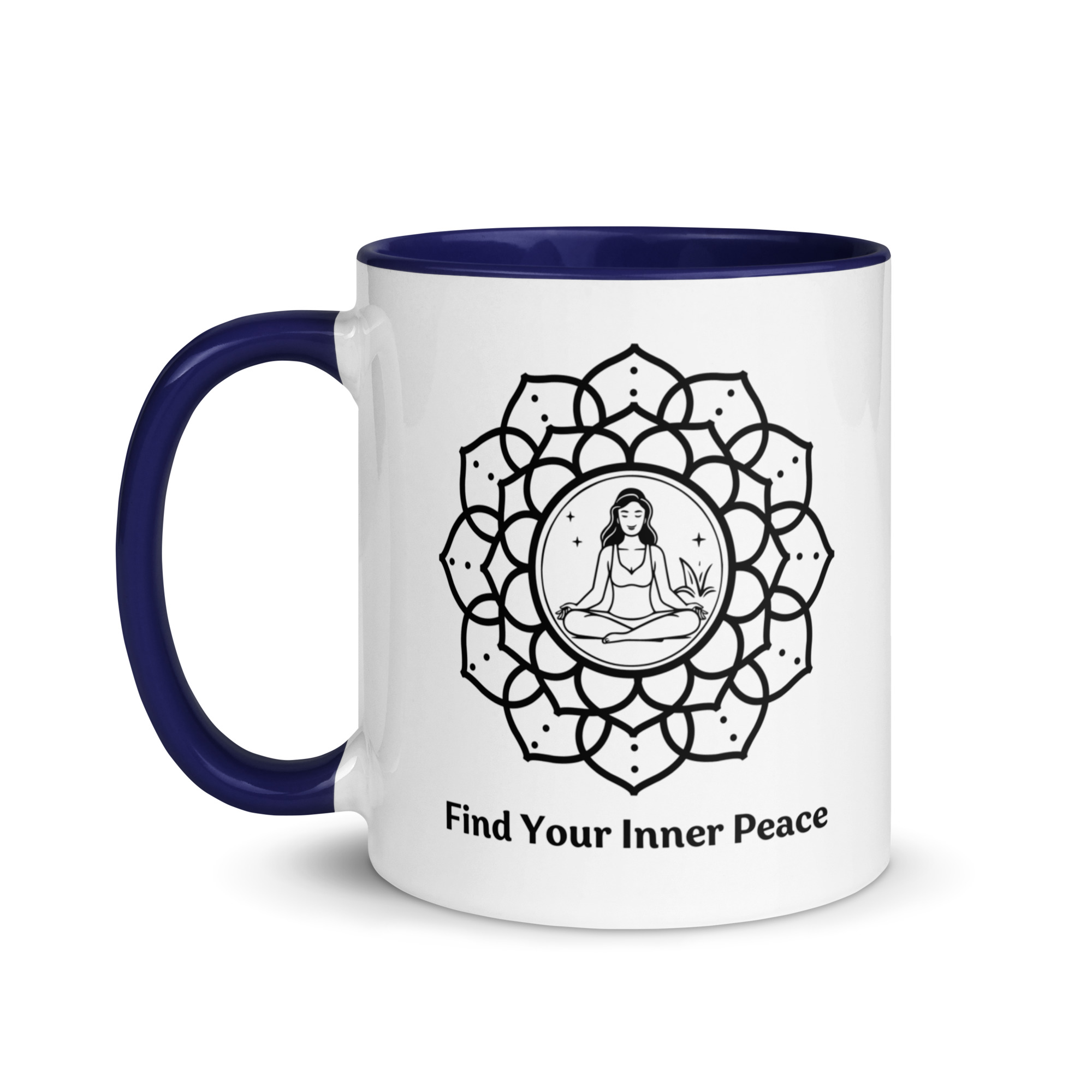 Find Your Inner Peace Coffee Mug Blue Left