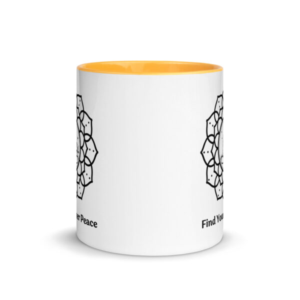 Find Your Inner Peace Coffee Mug Gold Front